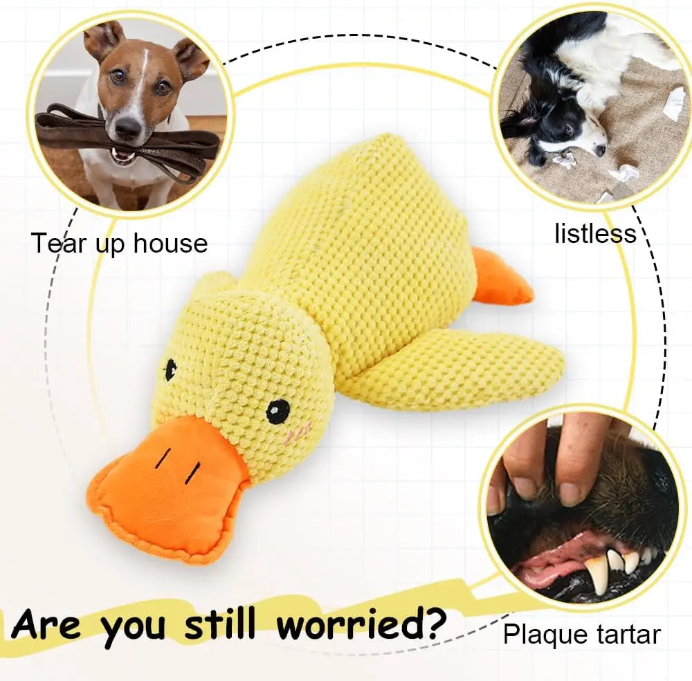 Duck Dog Toy Plush Chew Resistant Squeaky Toy – Soft Quacking Companion for Small and Large Dogs