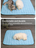 Summer Cooling Pet Ice Mat for Dogs and Cats | Breathable Sofa Bed Cooling Sleeping Pad