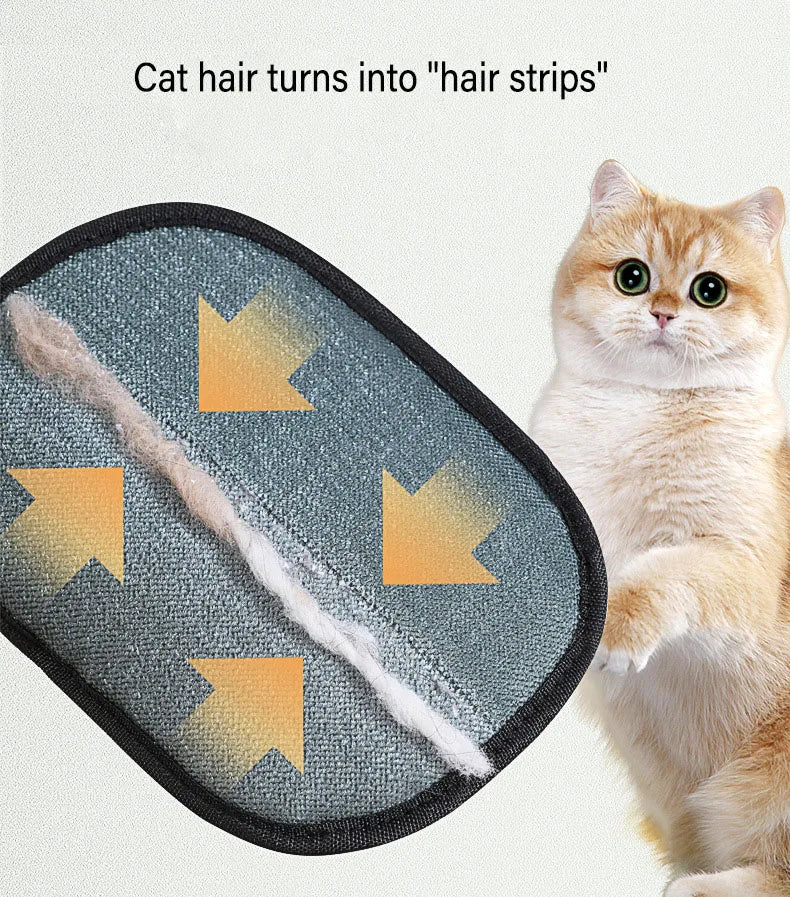 Reusable Pet Hair Removal Gloves – Double-Sided Static Grooming & Fur Cleaner for Dogs & Cats