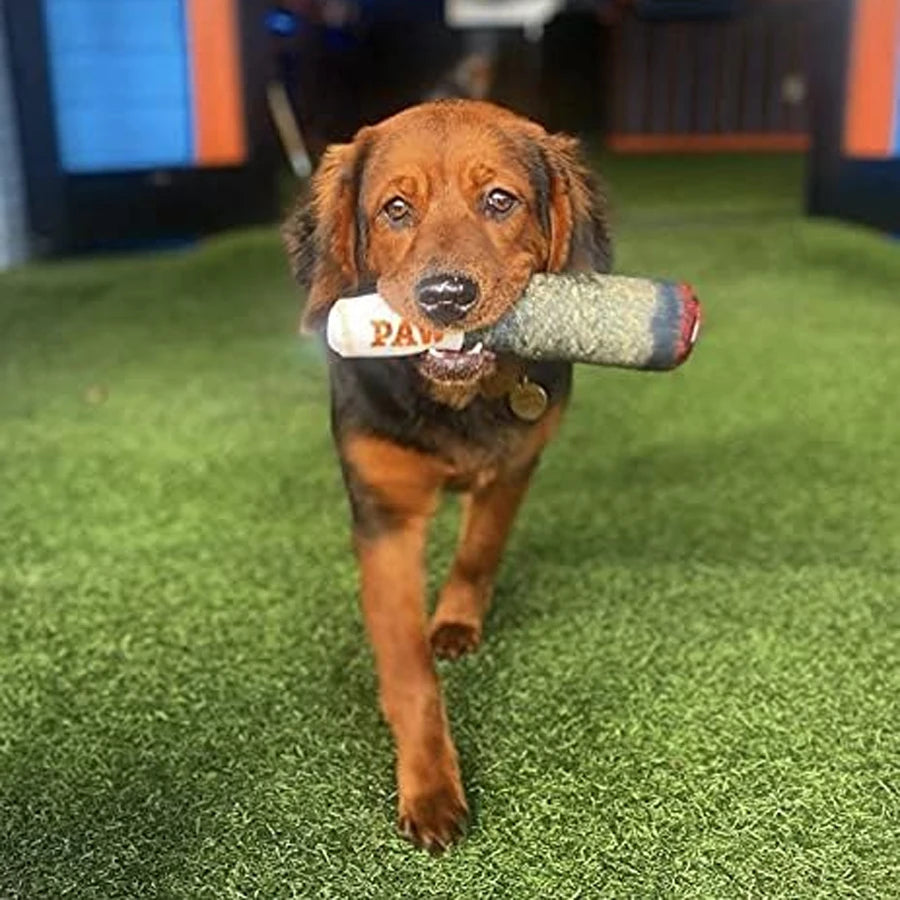 Funny Cigar Plush Dog Toy – Interactive Squeaky Chew Toy for Dogs