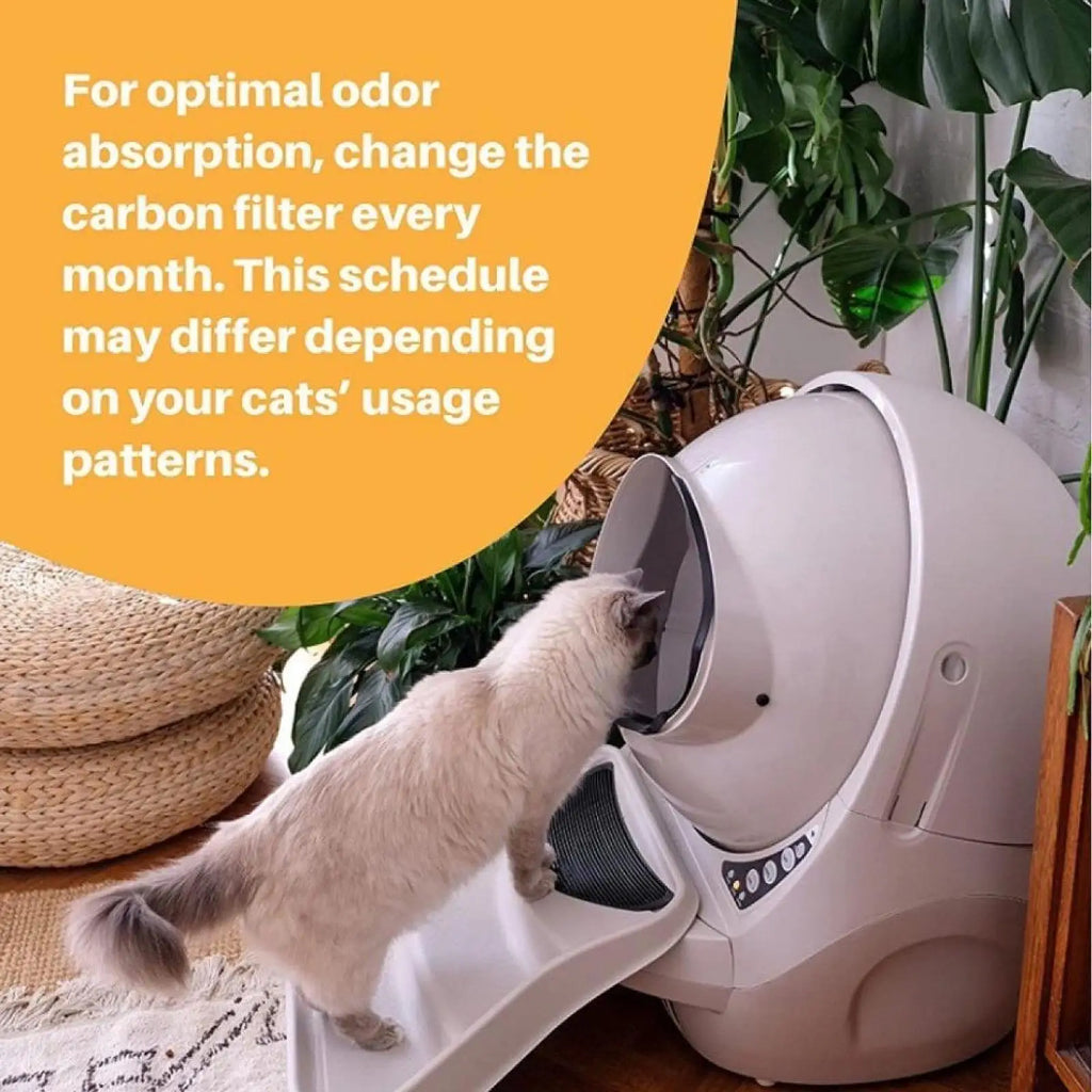 Kesoto 8PCS Cat Litter Box Replacement Filters – Highly Absorbent Carbon Odor Control Filters for Self-Cleaning and Hooded Litter Boxes