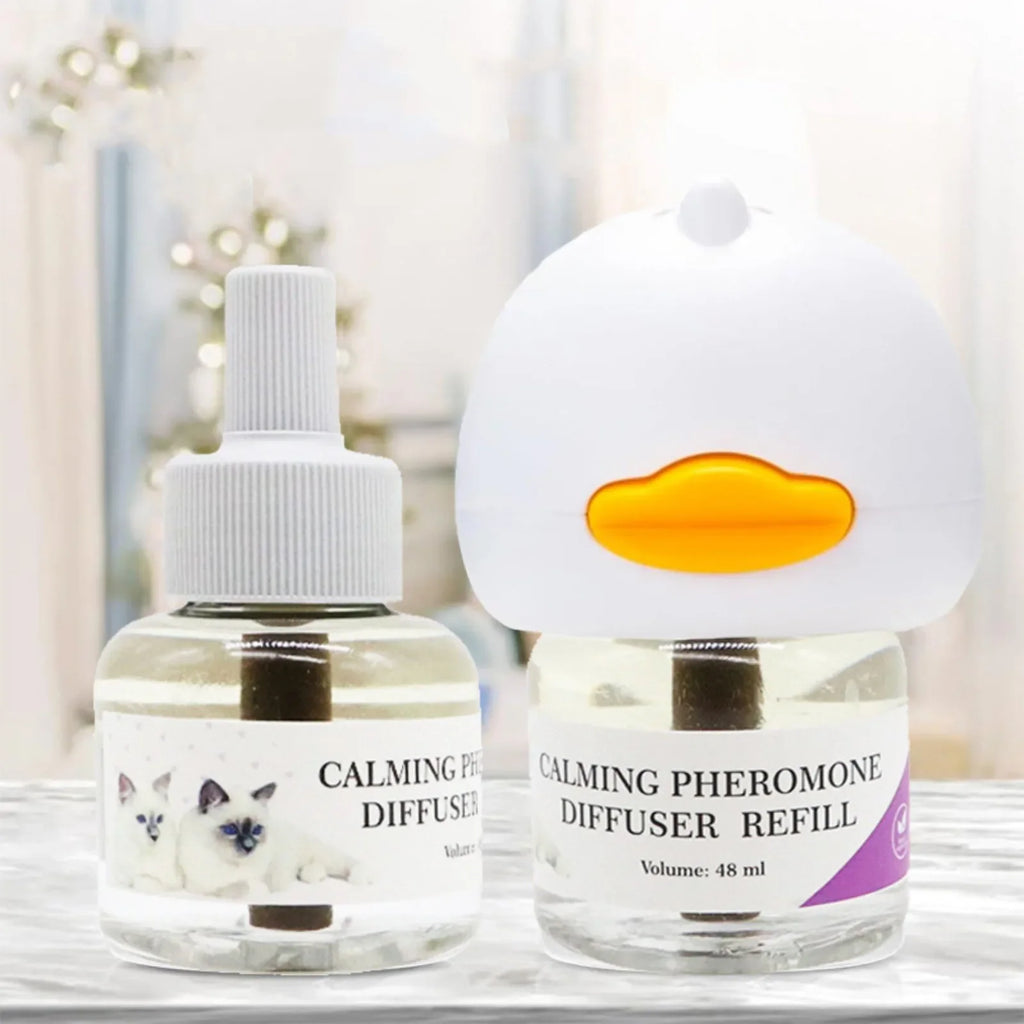 Cat Pheromone Plug-In Diffuser Kit with 30-Day Refill | Calming Stress Relief and Relaxation for Indoor Cats