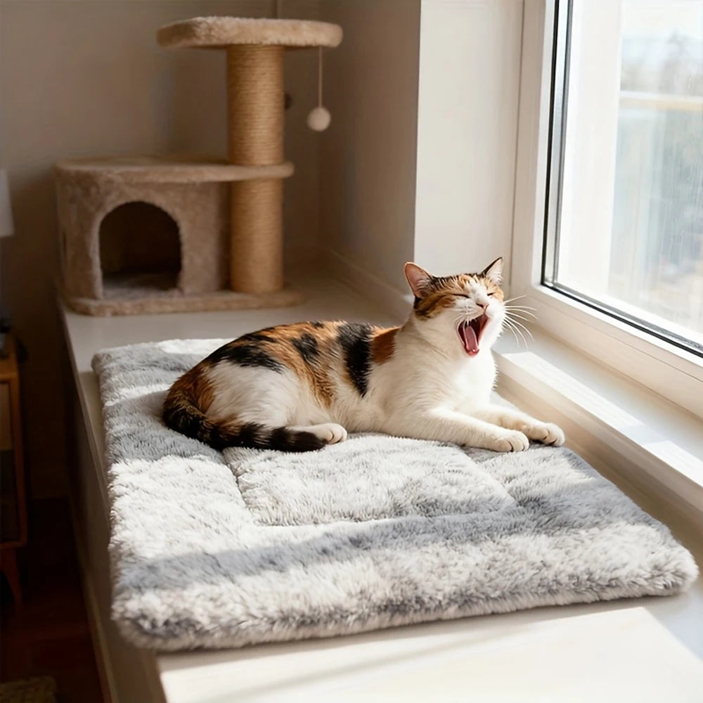 Reversible Plush Winter Pet Bed Mat for Small Animals | Soft Warm Sleeping Pad for Hamsters, Rabbits and Cats