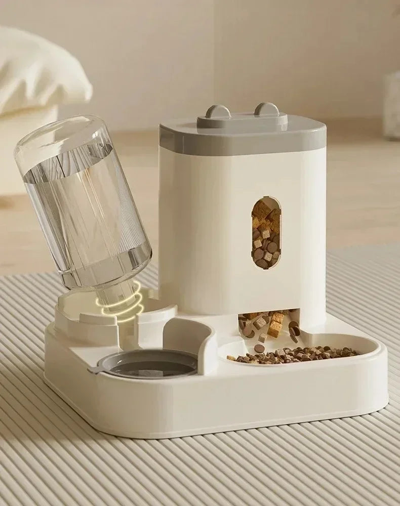 Automatic Dog & Cat Feeder with Water Dispenser – Large Capacity Food Storage Bowl
