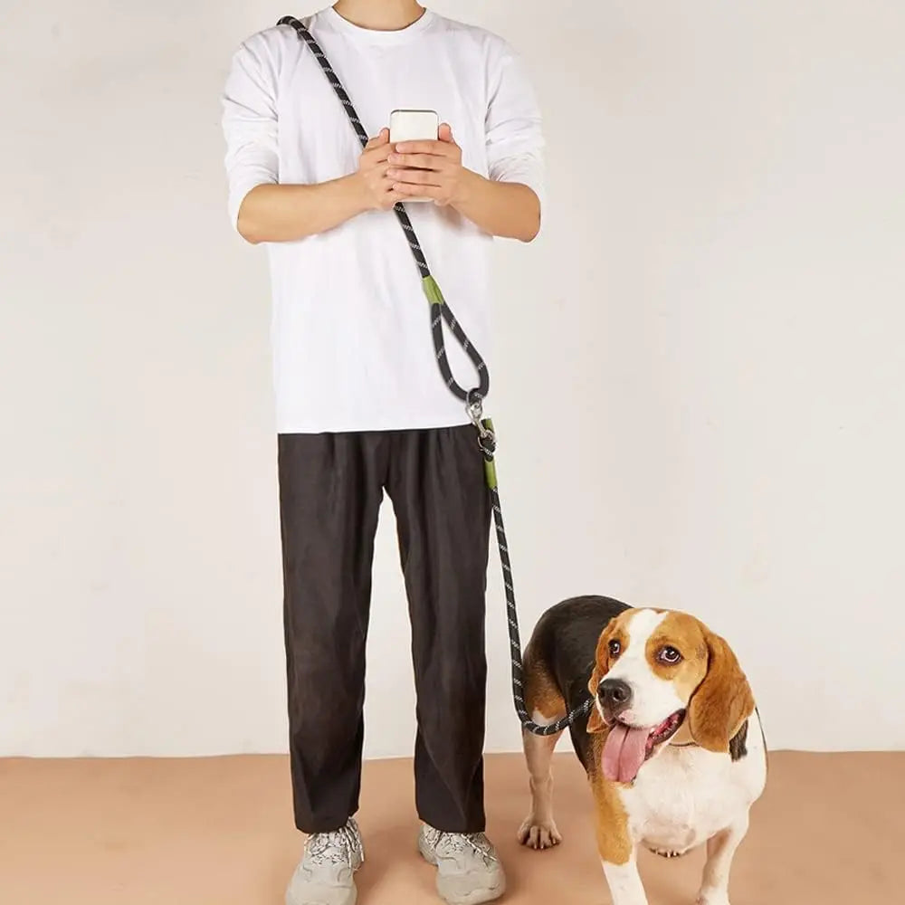 Hands Free Dog Leash Reflective Nylon Pet Walking Running Jogging Adjustable Walking Free Hands Rope Chain for Small Large Dogs