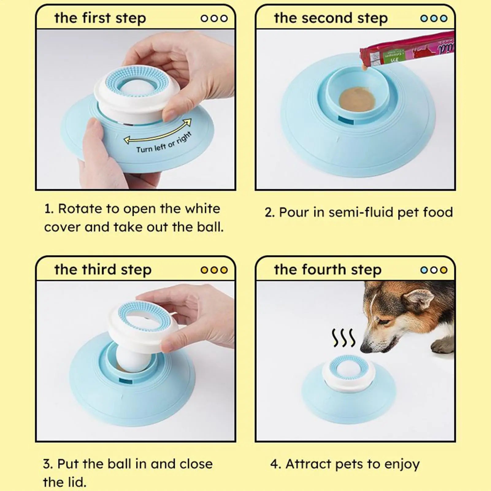 Dog Slow Feeder Lick Bowl with Suction Cup – Anti-Choking Feeding Mat Toy