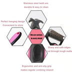 All-in-One Pet Deshedding Brush | Dog & Cat Grooming Tool for Hair Removal & Dematting