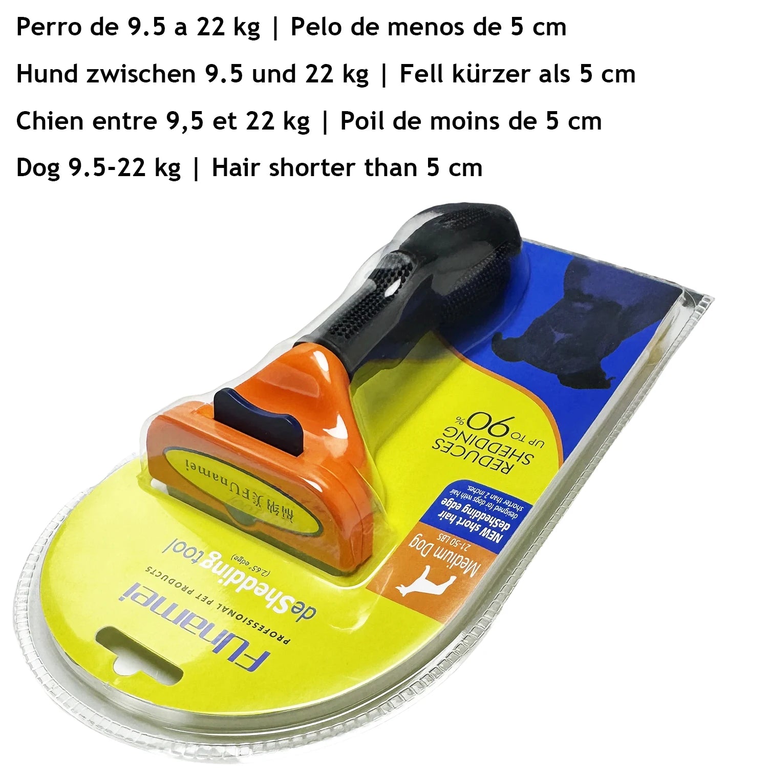 Dog & Cat Deshedding Grooming Brush | Undercoat Hair Remover Comb for Long & Short Hair