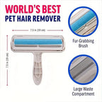 Self-Cleaning Pet Hair Remover Roller – Reusable Dog & Cat Fur Lint Brush