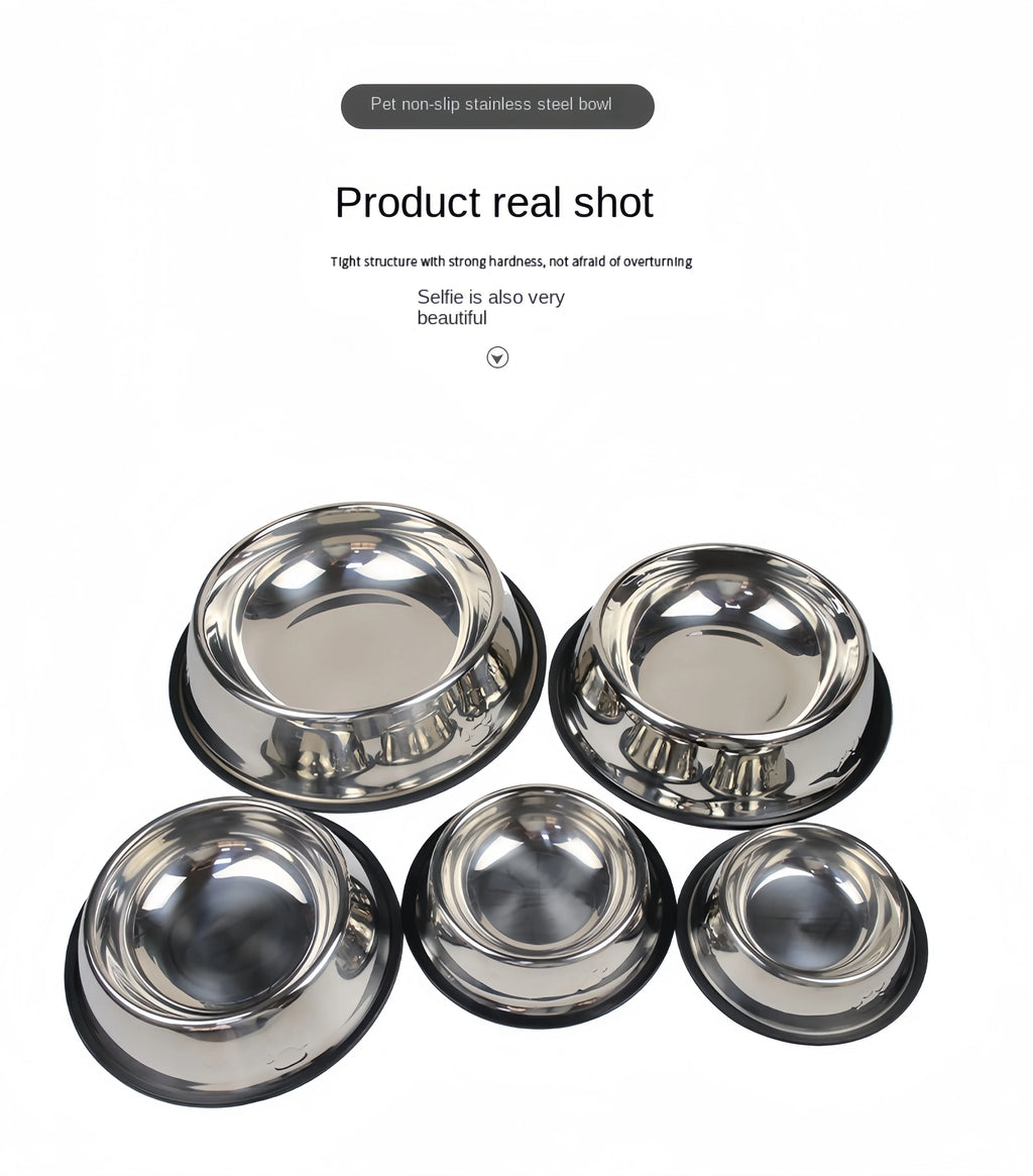 Stainless Steel Pet Bowl – Durable & Easy to Clean (6 Sizes)
