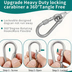 Double-Headed Dog Tie Out Cable Leash – Heavy Duty Steel Wire Outdoor Training Traction Rope