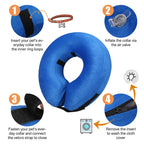Inflatable Dog Recovery Collar – Soft Protective After Surgery E-Collar for Dogs and Cats