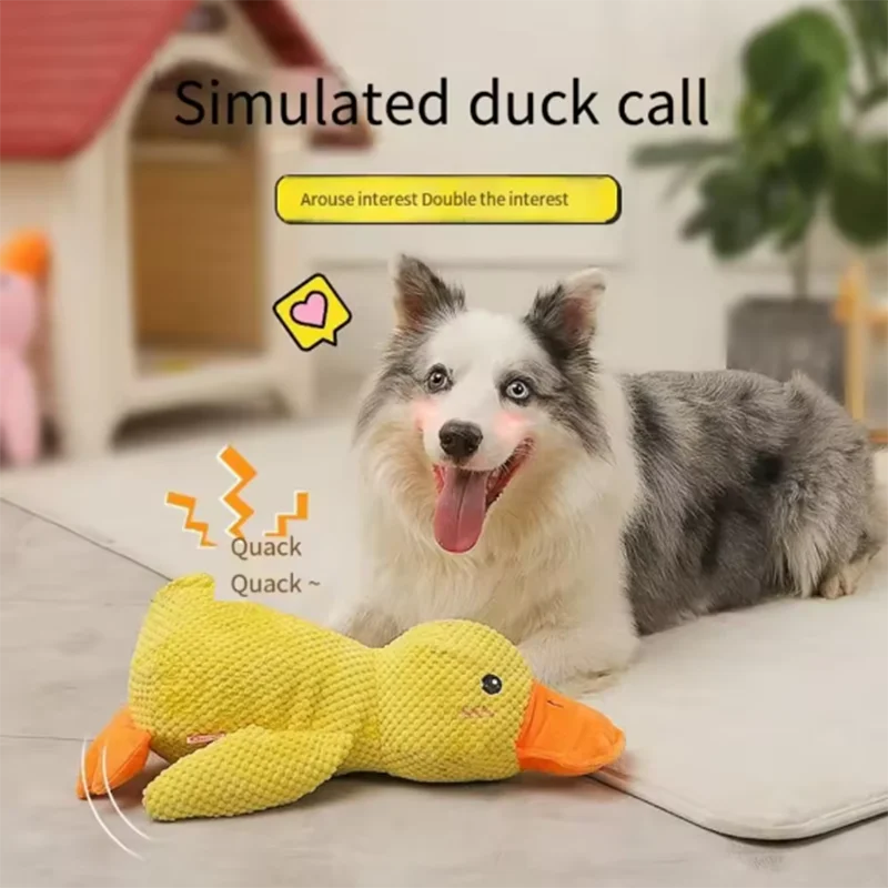 Duck Dog Toy Plush Chew Resistant Squeaky Toy – Soft Quacking Companion for Small and Large Dogs