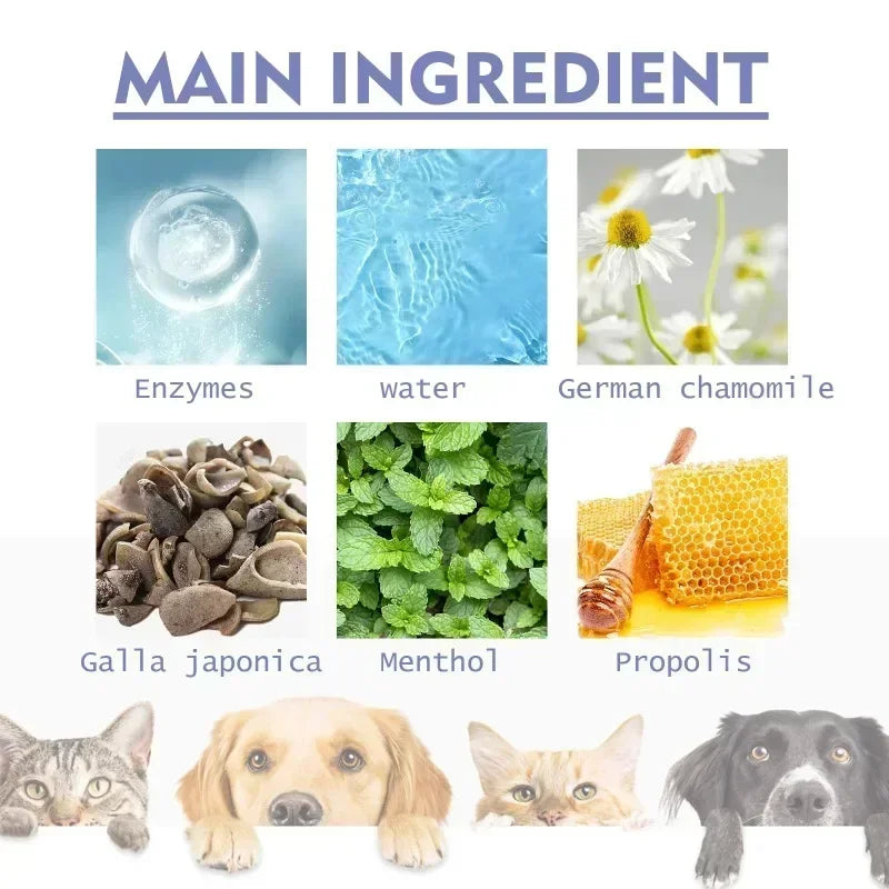 Pet Teeth Cleaning Spray 30ml – Fresh Breath Oral Care & Dental Hygiene Spray for Dogs and Cats