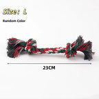 Random Color Double Knot Cotton Rope Dog Chew Toy for Puppies and Small Dogs