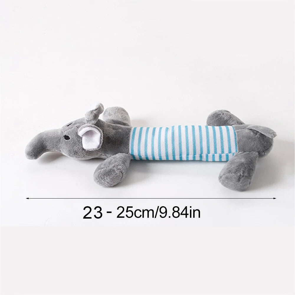Stuffing-Free Squeaky Dog Toy – Funny Animal Plush Crinkle Toy for Durable Interactive Play