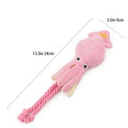 Octopus Plush Rope Dog Toy – Bite Resistant Interactive Squeaky Chew Toy for Small Medium Large Dogs