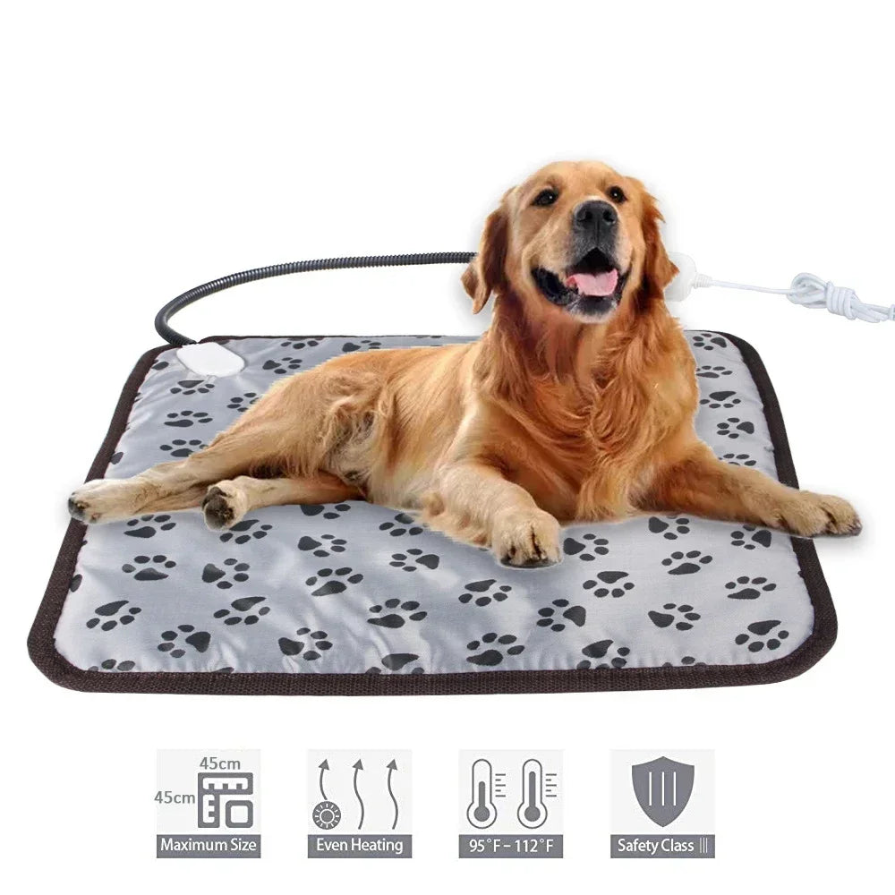 Waterproof Pet Heating Pad for Dogs and Cats | Electric Winter Heated Mattress with Temperature Control