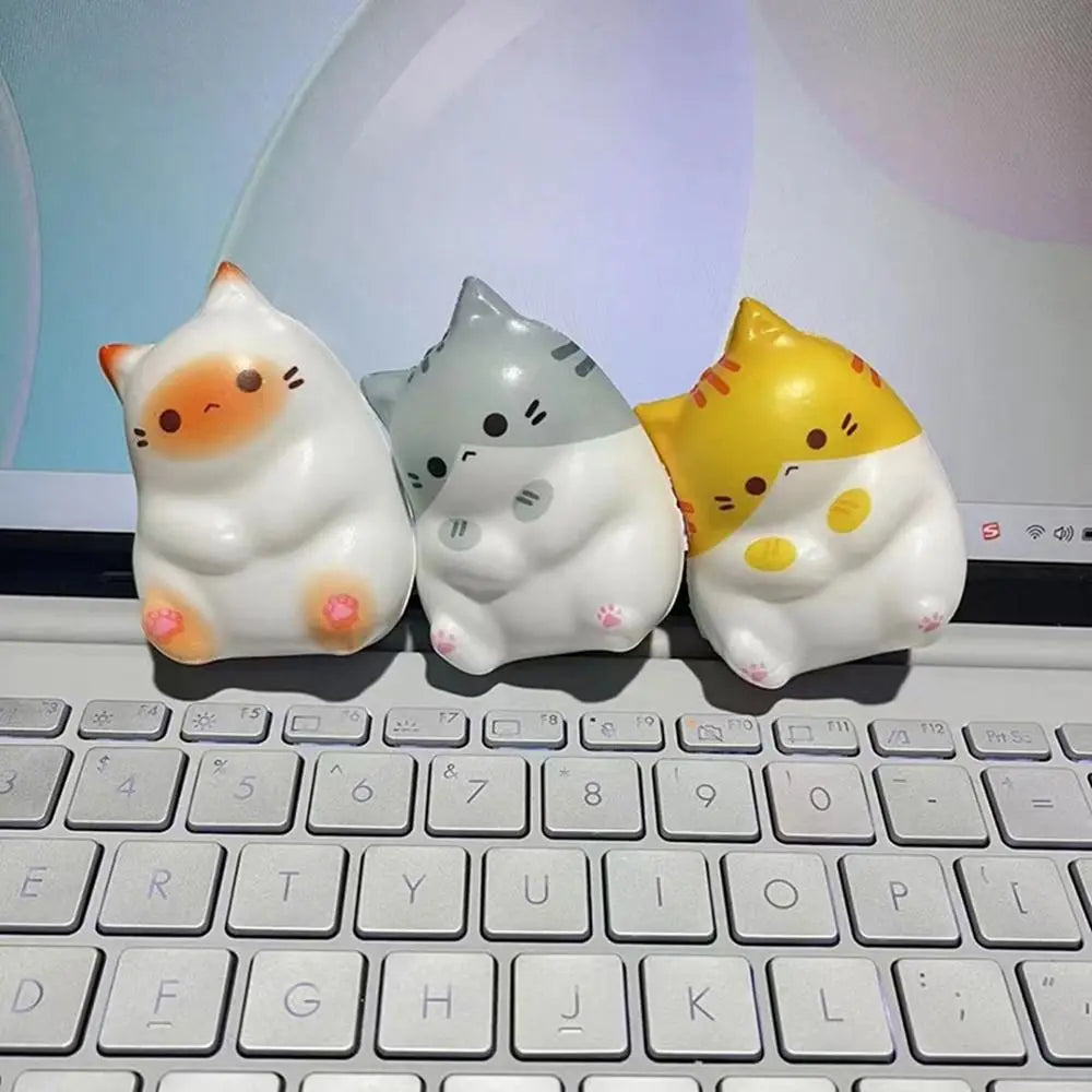 Cat Squishy Stress Relief Toy Slow Rising PU Squeeze Fidget