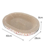 Oval Cat Scratching Board Bed – Corrugated Cardboard Cat Scratcher for Claw Grinding, Sleeping & Furniture Protection