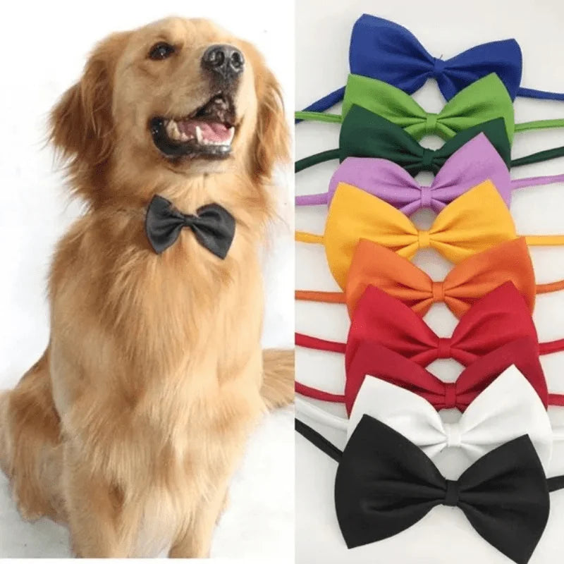 Adjustable Pet Bowtie Collar for Dogs and Cats – Stylish Bow Tie Neck Collar for Small Medium Large Pets
