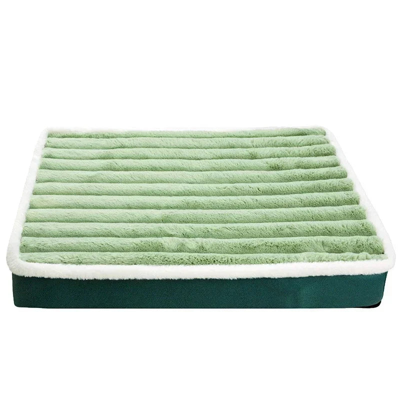 Washable Memory Foam Dog & Cat Bed Mat – Calming Pet Mattress with Removable Cover & Non-Slip Bottom