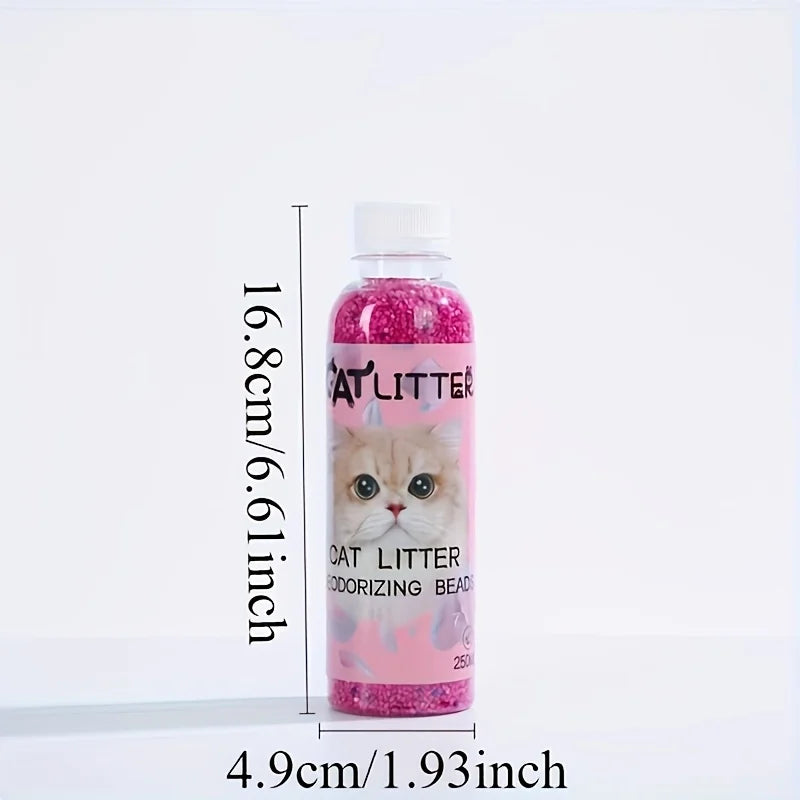 Cat Litter Deodorizing Beads 250ml – Litter Box Odor Eliminator & Pet Odor Neutralizing Freshener