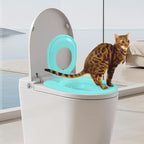 Reusable Cat Toilet Training Kit – Plastic Cat Toilet Trainer Seat for Litter-Free Potty Training Cats and Kittens