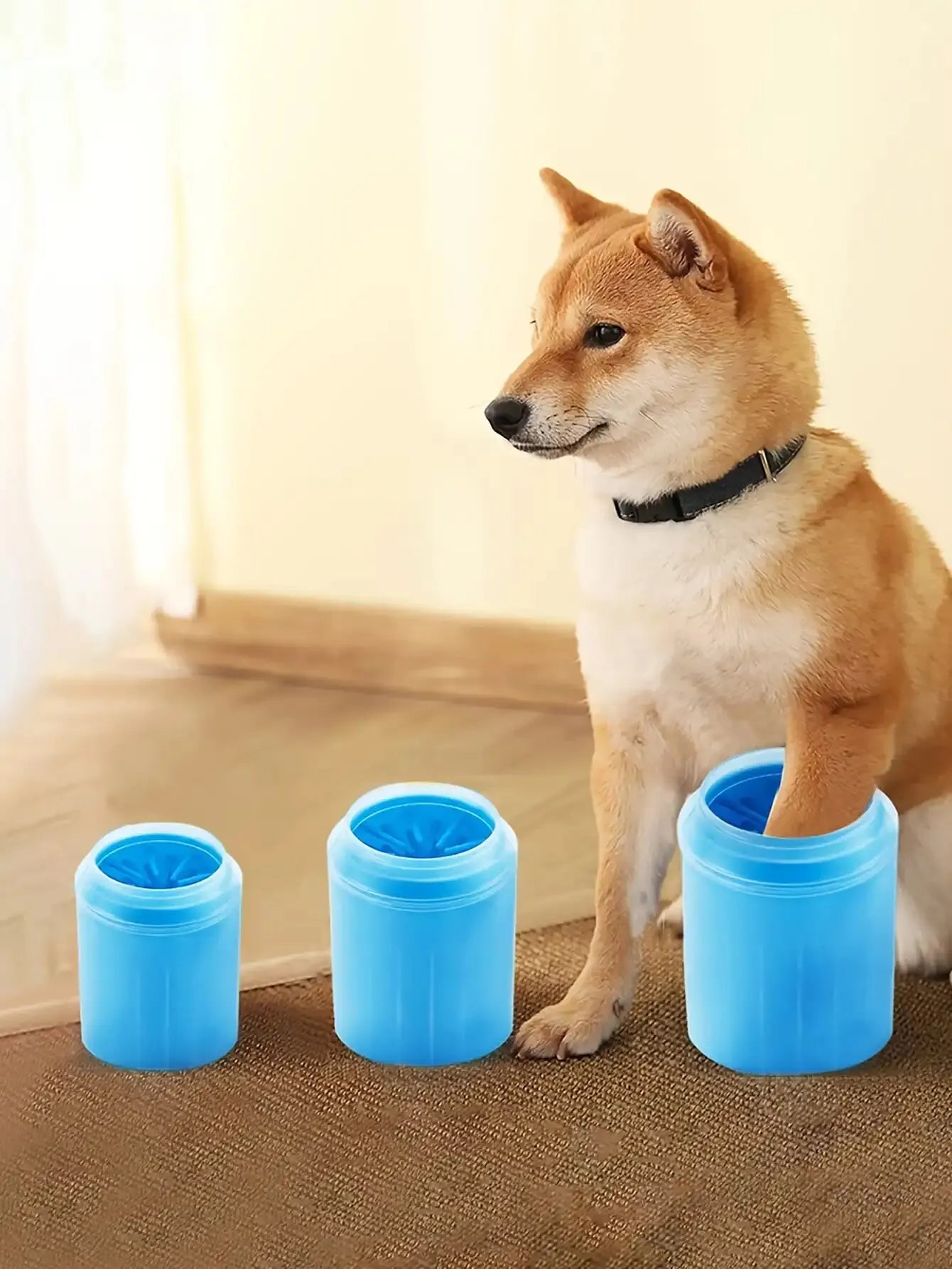 Pet Paw Washing Cup – Dog & Cat Foot Cleaner Tool with Soft Silicone Brush