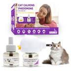 Cat Pheromone Plug-In Diffuser Kit with 30-Day Refill | Calming Stress Relief and Relaxation for Indoor Cats