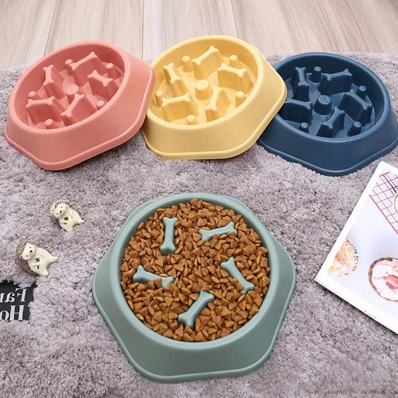 Slow Feeder Dog Bowl – Anti-Slip Puzzle Bowl for Small, Medium & Large Dogs