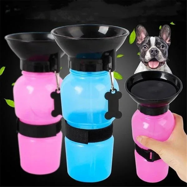 500ml Portable Dog Water Bottle – Outdoor Travel Drinking Cup for Dogs & Cats