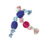 Double Knot Rope Ball Dog Toy – Cotton Chew Toy for Teeth Cleaning, Tug Play & Dental Care