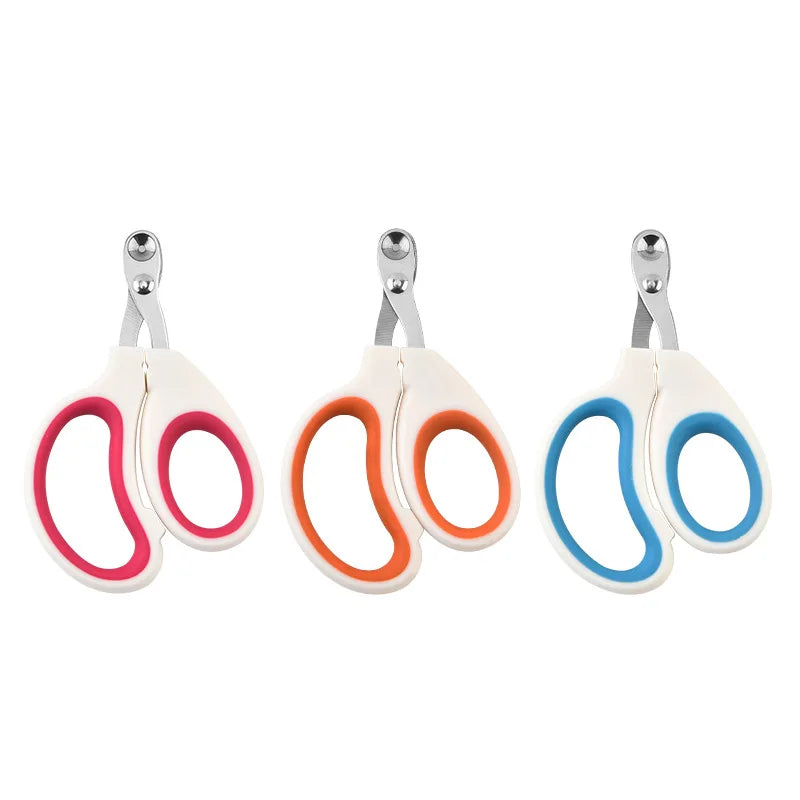 Circular Hole Pet Nail Scissors – Professional Dog & Cat Nail Clippers, Safe & Easy Toe Claw Trimmer for Small Pets, Anti-Slip Pet Grooming Tool