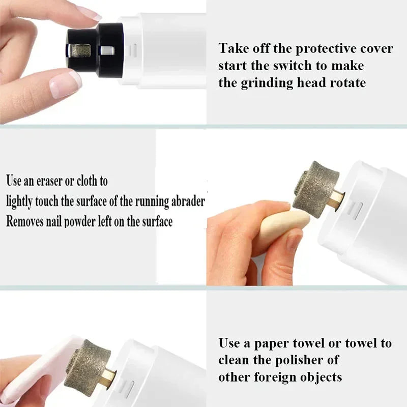 Electric Dog Nail Grinder – USB Rechargeable Pet Nail Clippers with LED Light, Quiet Pet Grooming Tool for Dogs & Cats