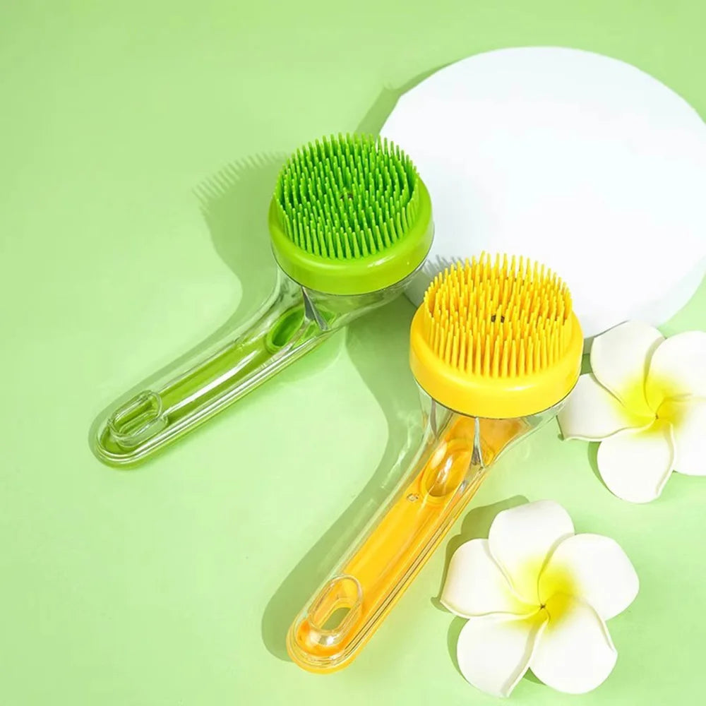 Pet Bath Brush for Dogs & Cats | Massage Grooming Shampoo Scrubber Tool