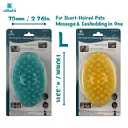 Oitabi Soft Rubber Pet Grooming Brush for Dogs & Cats – Bathing, Deshedding, Massage & Hair Removal Brush