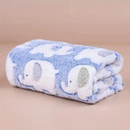Cartoon Elephant Pet Blanket for Dogs and Cats | Soft Cozy Flannel Throw for Puppies & Kittens