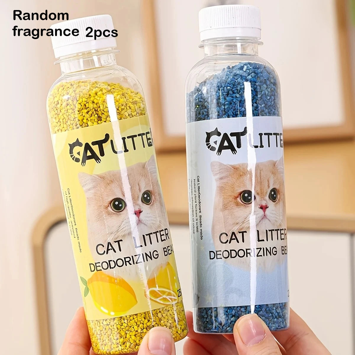 Cat Litter Deodorizing Beads 250ml – Litter Box Odor Eliminator & Pet Odor Neutralizing Freshener