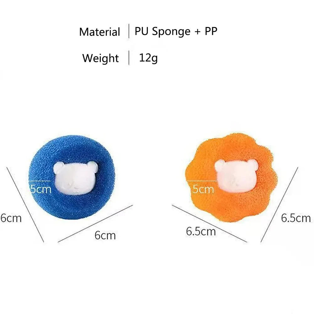 Reusable Pet Hair Remover Balls for Washing Machine – 5pcs Cat & Dog Fur Collector Laundry Tool