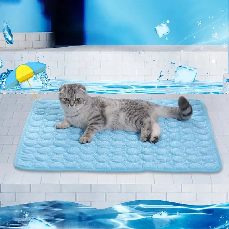 Summer Cooling Pet Ice Mat for Dogs and Cats | Breathable Sofa Bed Cooling Sleeping Pad
