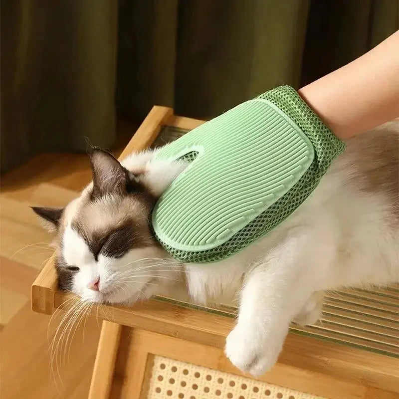 2-in-1 Pet Grooming Glove for Dogs & Cats – Hair Remover Mitt, Deshedding Brush & Gentle Massage Tool
