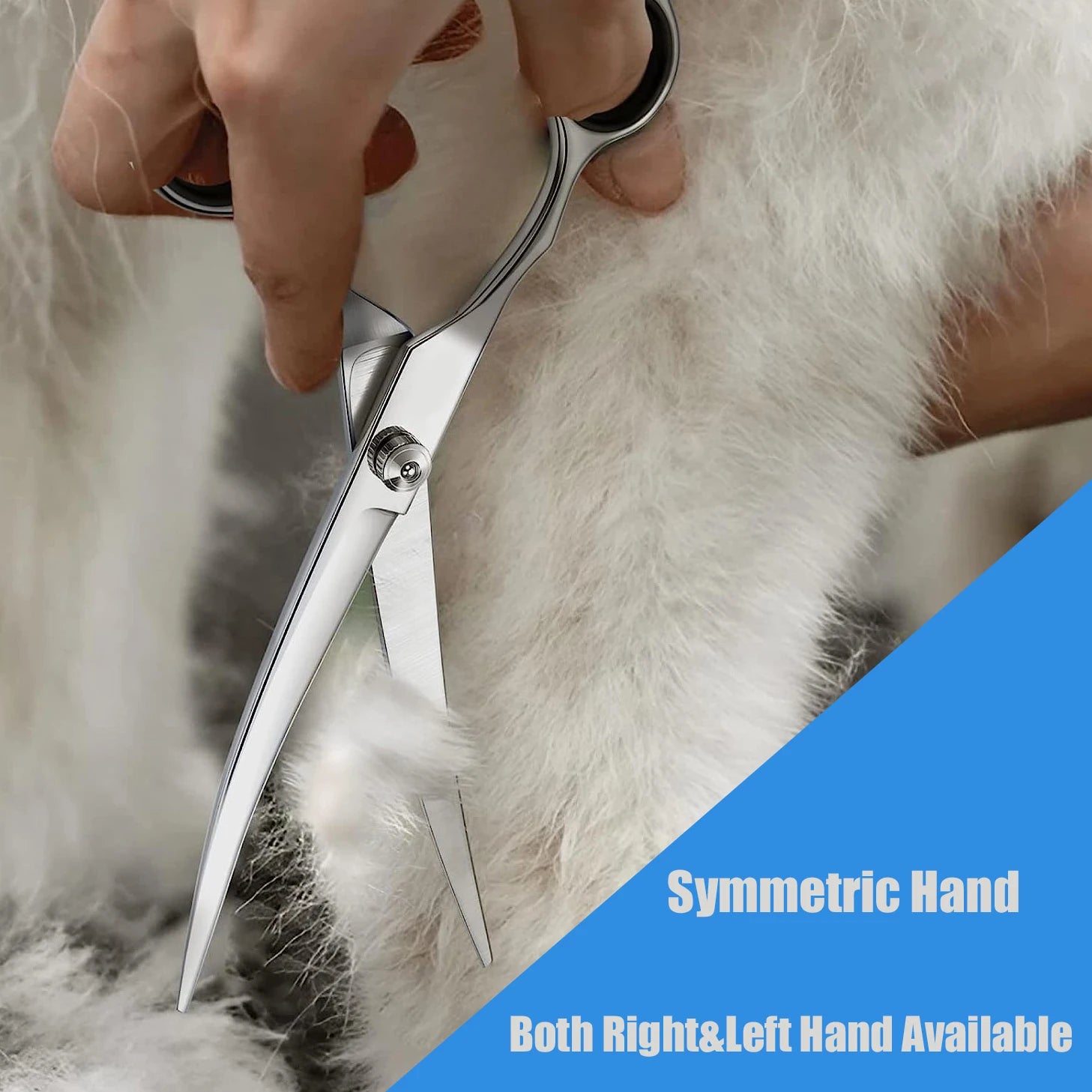 Pet Grooming Scissors Stainless Steel – Dog and Cat Hair Trimming Shears for Face, Eyes, Ears & Feet