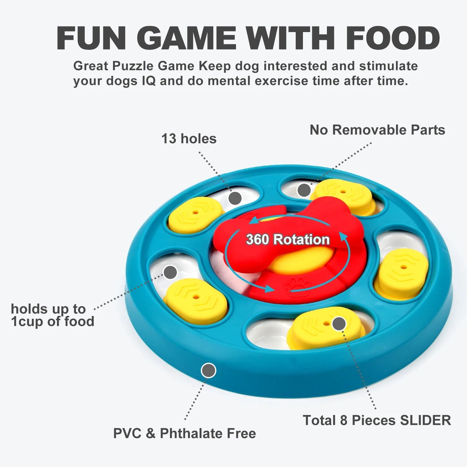 Slow Feeder Dog Bowl – Anti-Gulp Maze Design for Small, Medium & Large Dogs