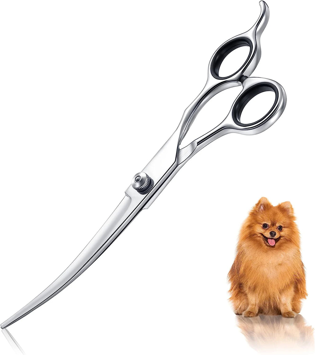 Pet Grooming Scissors Stainless Steel – Dog and Cat Hair Trimming Shears for Face, Eyes, Ears & Feet