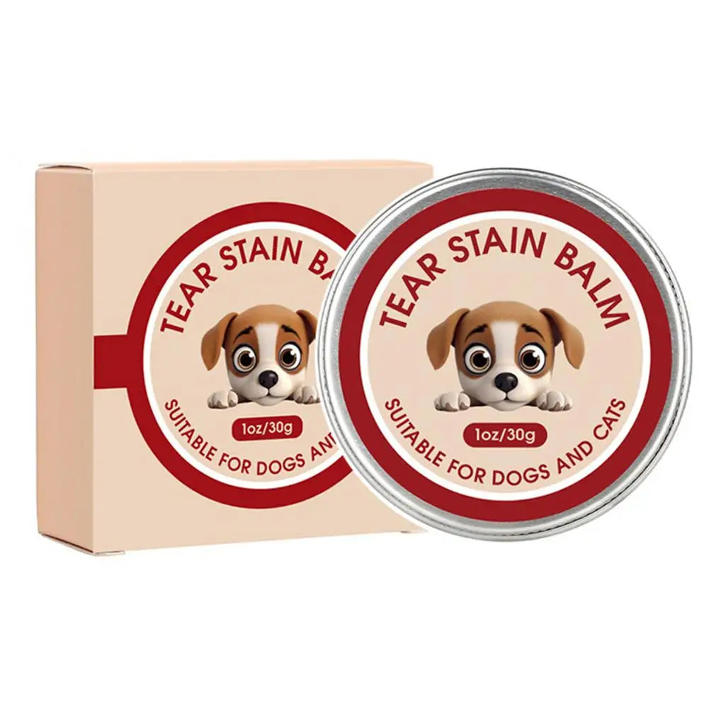 Pet Tear Stain Remover Paste for Dogs and Cats – Gentle Eye Cleaner and Eye Booger Remover with Soft Brush