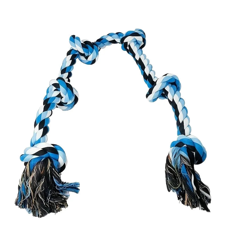 Heavy Duty Dog Rope Toy for Aggressive Chewers – Extra Long Cotton Chew & Teeth Cleaning Tug Toy