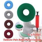 Donut Pillow Hemorrhoid Tailbone Cushion Home Office Use Donut Pillow Seat Cushion with Pump for Hemorrhoids Pressure Sores