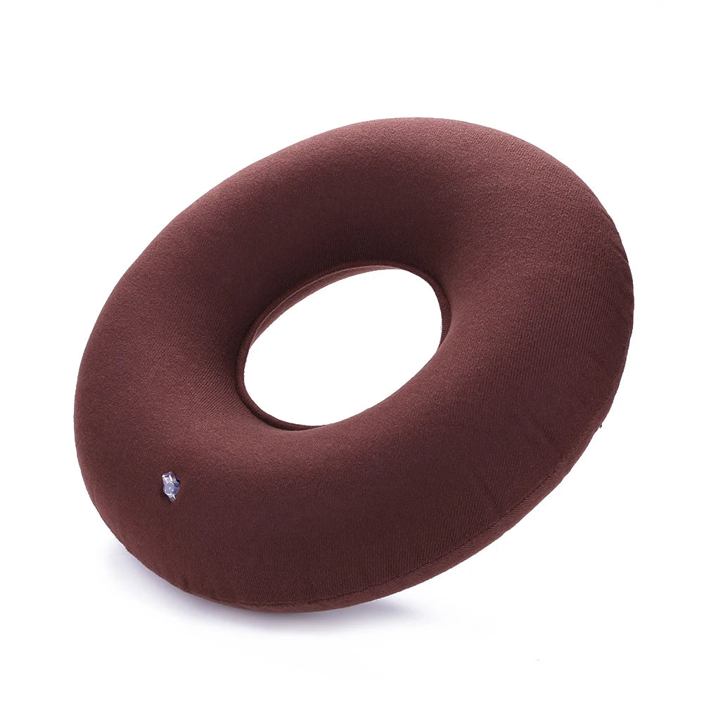 Donut Pillow Hemorrhoid Tailbone Cushion Home Office Use Donut Pillow Seat Cushion with Pump for Hemorrhoids Pressure Sores