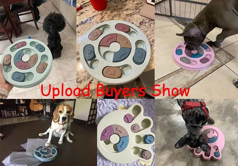Dog Puzzle Slow Feeder Bowl – Interactive IQ Food Dispenser for Dogs & Cats